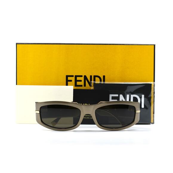 NEW FENDI FE40120I 45E SHINY BROWN AUTHENTIC SUNGLASSES - Picture 5 of 13